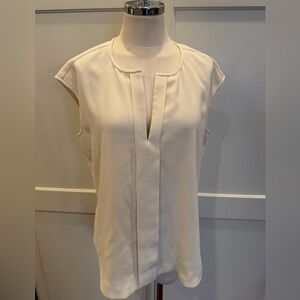 Elegant Cream Jcrew Sleeveless Women's Top